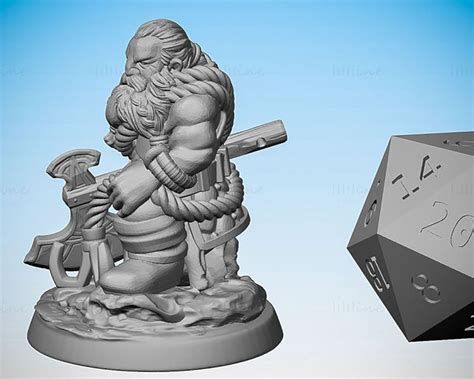 Dragon Hunter Dwarf 3d Printing Model
