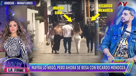 Nació el amor Ricardo Mendoza y Mayra Goñi son captados besándose