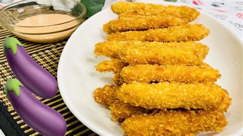 CRISPY EGGPLANT FINGERS FRIED EGGPLANT STICKS YouTube