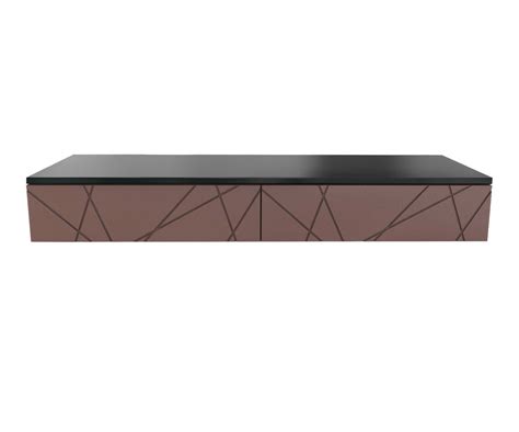 Console d entrée double Stockholm Noir Taupe L1100 x P338 x H159 mm