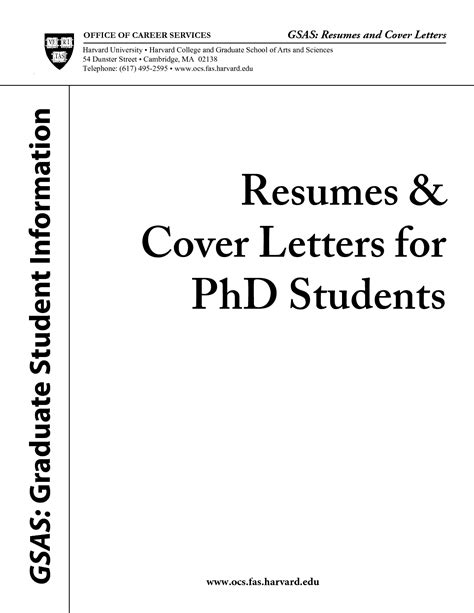 Solution Harvard Phd Resume Cover Letters Studypool