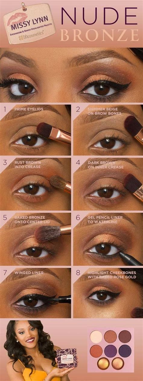 Using Nude Bronze Eye Shadow Eye Makeup Skin Makeup Dark Skin Makeup