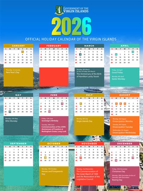 Cabinet Approves 2026 Public Holidays | GOV.VG
