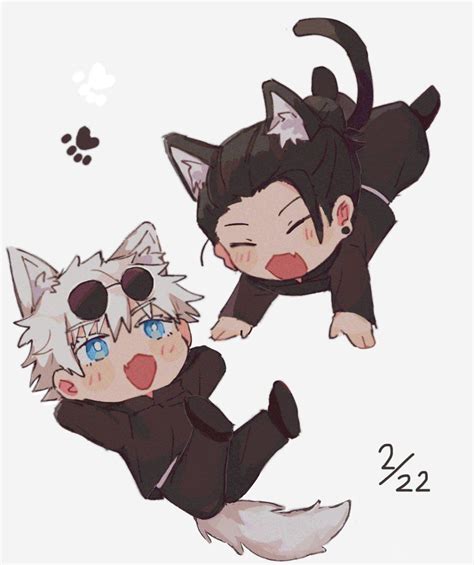 Gojo And Geto Chibi Cat Anime Chibi Chibi