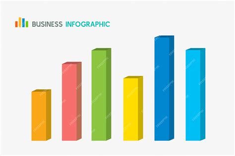 Premium Vector Bar Chart Graph Diagram Statistic Business Annual Report Colorful Infographic