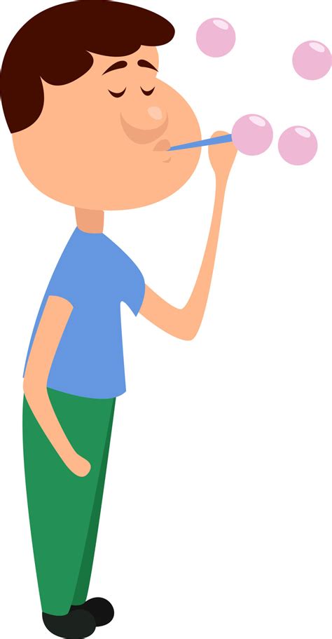 Boy Blowing Bubblesillustrationvector On White Background 13603655
