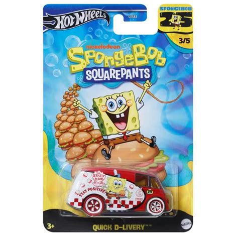 Машинка Mattel Hot Wheel GDG83 SpongeBob SquarePants QUICK D LIVERY