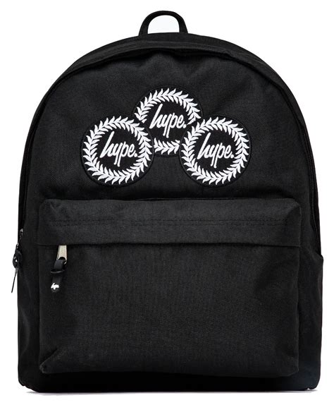 Hype Black 3 Badge Backpack Victoria 2 Schoolwear