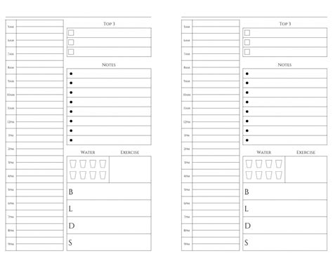 Free Printable 55 X8 5 Planner Pages Printable Templates