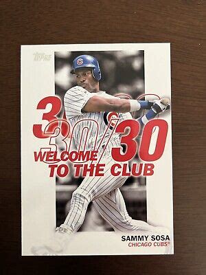 Topps Series Sammy Sosa Welcome To The Club Wc Chicago Cubs