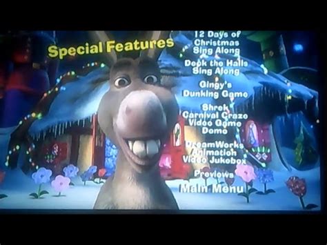 Shrek The Halls Dvd Menu