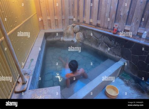 Enjoying A Rotenburo Hot Spring On The Kumano Kodo Yunomine Onsen