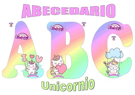 Creaciones Loly Abecedario Unicornio Bebe