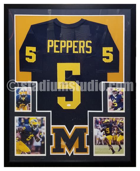 Jabrill Peppers Autographed Framed Michigan Jersey - The Stadium Studio