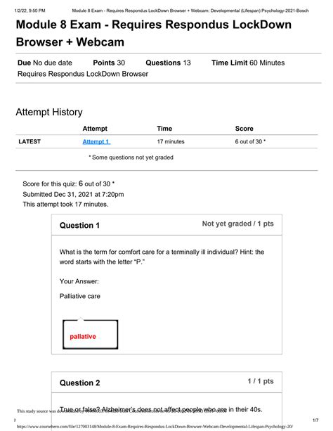 Solution Module Exam Requires Respondus Lockdown Browser Webcam