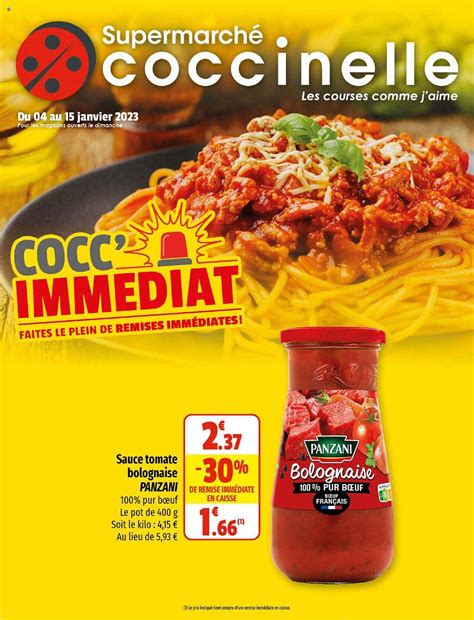 Promo Sauce Tomate Bolognaise Panzani Chez Coccinelle Supermarché