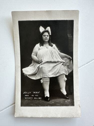 Rppc Fat Lady Carnival Fair Jolly May Barron Cty Fair 1919 Real Photo Postcard Ebay