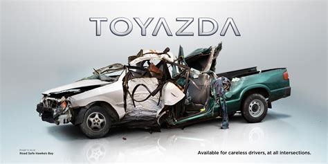 Nissbaru And Toyazda Clever Road Safety Advertisement Bit Rebels