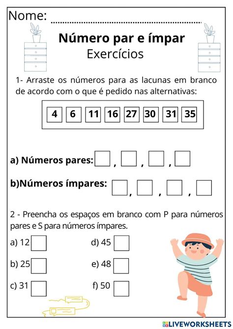 Numeros Pares E Impares - 9