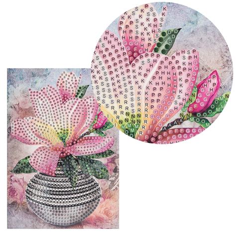 Diamond Painting Gru Karte Strass Magnolie In Vase Cm X Cm