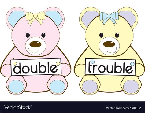 Double trouble Royalty Free Vector Image - VectorStock