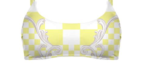 Stretch Terry Bikini Top With Versailles Lemon Print Buy At Price In The Online Store