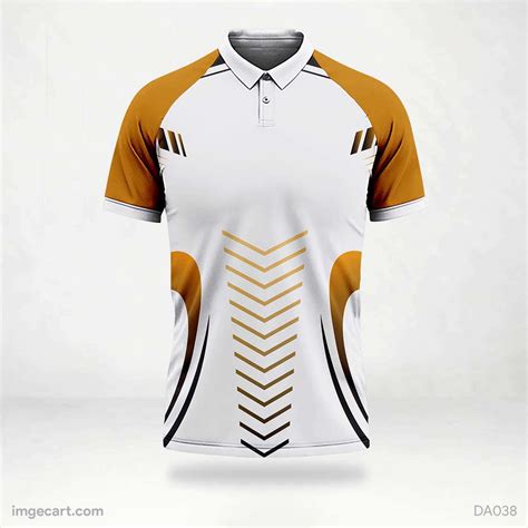 Cricket Jersey Design White And Gold Pattern Imgecart