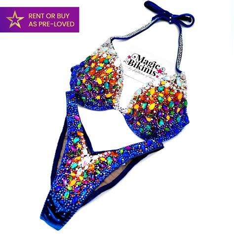 Pre Loved Bikini Royal Rainbow IFBB Elite Pro Magic Bikinis