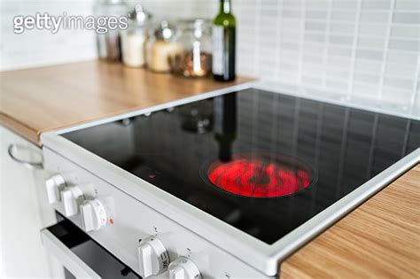 Stove And Cooker Red Hot Induction Ceramic Cooktop Electric Stovetop And Hob In Kitchen Warm