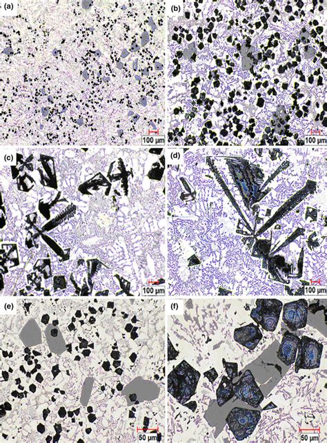 Optical Micrographs Showing The Typical Structures Obtained In The Four