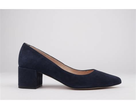 Block Heel Shoes Gala Suede Navy