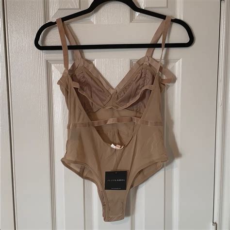 Jluxlabel Tops Nwt Jluxlabel Nude Buttercup Velvet Trim Bodysuit Poshmark