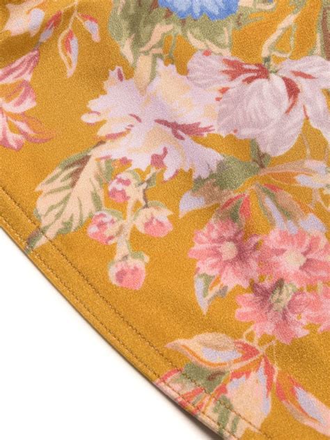 ZIMMERMANN August Floral Print Bikini Blue FARFETCH