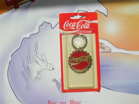 Coca Cola Key Chain Coke Bottle Cap Key Chain 1995 New Etsy