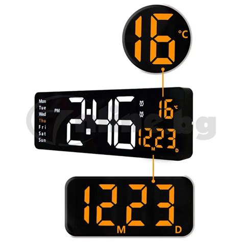 Електронен стенен часовник SM-601 | Отлична цена: 49.99лв. | 7online.bg