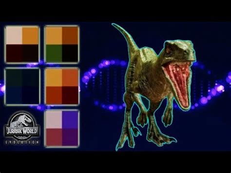 ALL VELOCIRAPTOR SKINS JURASSIC WORLD EVO YouTube