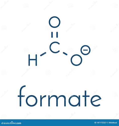 Formate Anion, Chemical Structure. Skeletal Formula. Stock Photography