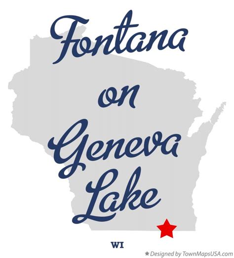 Map of Fontana-on-Geneva Lake, WI, Wisconsin