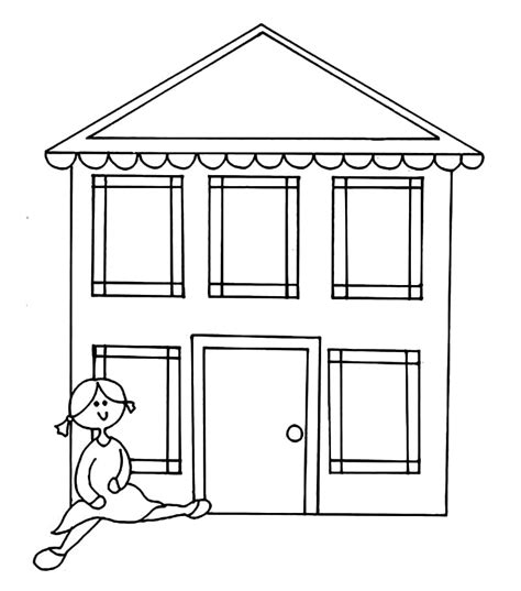 Free Printable Dollhouse Coloring Page Free Printable Coloring Pages