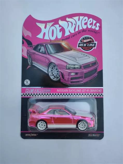 Hot Wheels Rlc Nissan Skyline Gt R R Red Line Club Rosa Collector S Edition Nuovo Eur