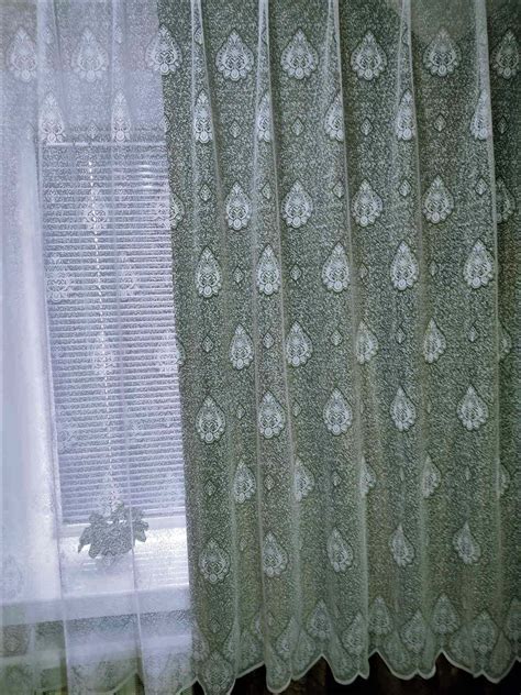 Белая гардина с узором "Корона", высотой 2 метра (49004): продажа, цена ...