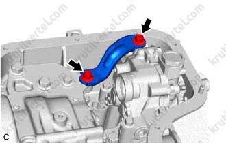 Toyota Rav4 с 2018 года, снятие масляного насоса инструкция онлайн