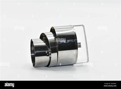 Stainless Steel Biscuit Cutters On A White Background Stock Photo Alamy