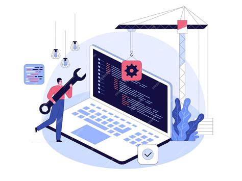 Concept De Programmation Et De Développement De Logiciels Vecteur Premium