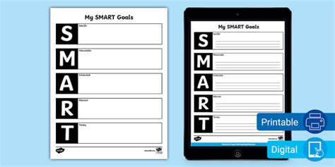 SMART Goals Template For Students | Resources | Twinkl USA