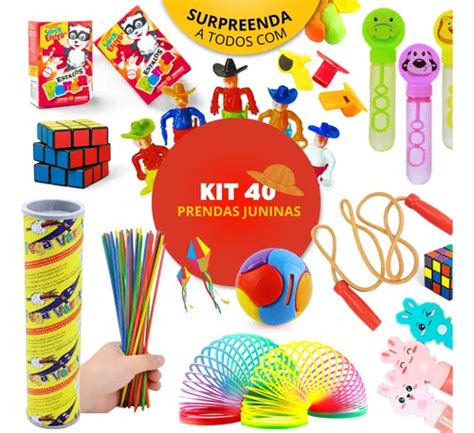 Kit 40 Prenda Festa Junina Brinquedos Brinde Envio Imediato Mercadolivre