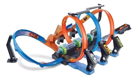 Hot Wheels Pista Triple Looping Corkscrew Crash