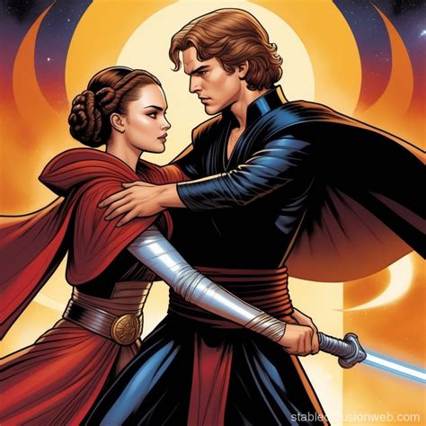 Padme Amidala and Anakin's Conflict | Stable Diffusion Online