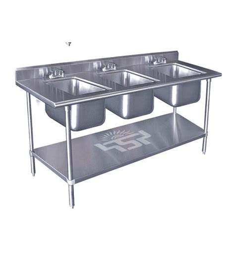 Three Bowl Sink - HSP Kitchen Equipments