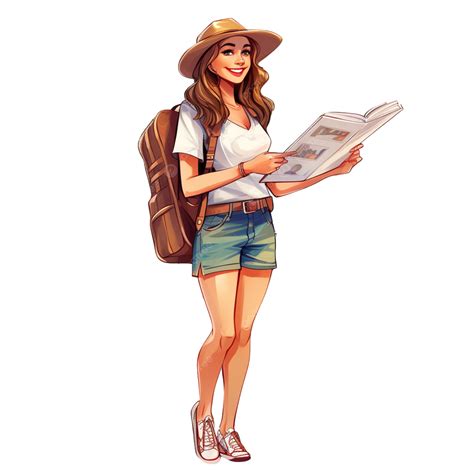 Tourist Traveling With Map, Map, Travel, Tourists PNG Transparent Image